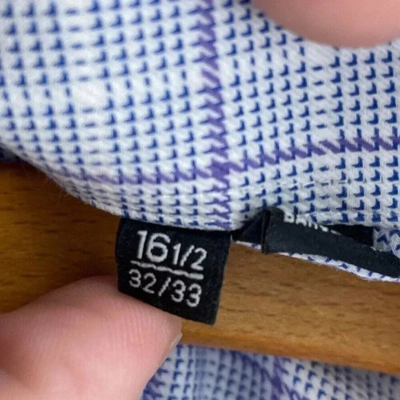 Hugo Boss sharp fit Shirt Long Sleeve Button Down Mens 16.5 blue 2743 - Picture 4 of 8